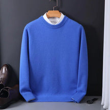 Suéter masculino oversized com gola careca e caimento moderno estilo coreano para inverno