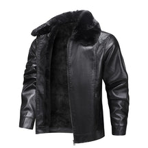 Jaqueta masculina marrom premium com interior peluciado térmico e gola removível estilo aviador para inverno