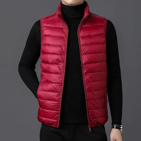 colete masculino puffer leve com design minimalista e gola alta ideal para meia estação e looks elegantes
