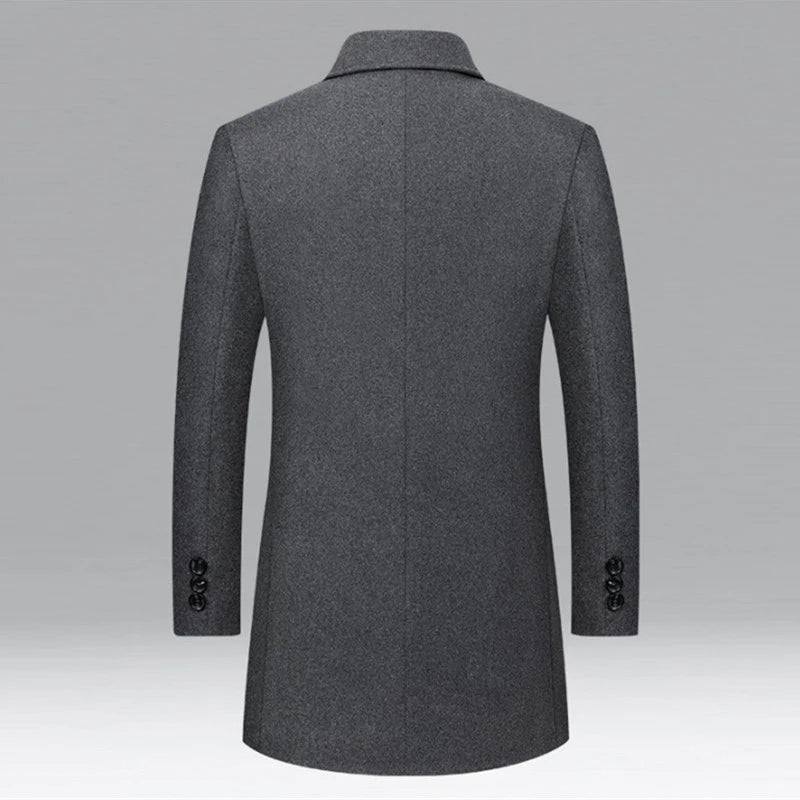 sobretudo masculino  lã premium elegante inverno social moderno