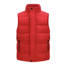 colete masculino puffer com bolsos grandes e fechamento duplo com zíper e botões estilo premium para inverno
