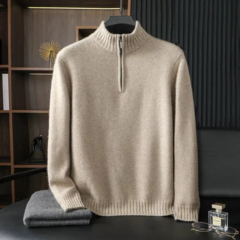 Suéter Masculino Monaco Cashmere – Meio Zíper