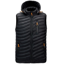 colete masculino acolchoado com capuz e zíper bolsos frontais ideal para inverno e uso casual
