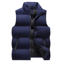 colete masculino puffer com zíper e bolsos frontais estilo minimalista para inverno