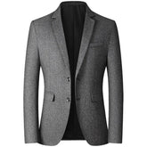 Blazer masculino social slim fit marinho com acabamento sofisticado e design elegante para negócios e ocasiões especiais
