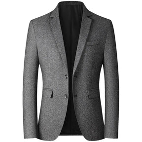 Blazer masculino social slim fit marinho com acabamento sofisticado e design elegante para negócios e ocasiões especiais