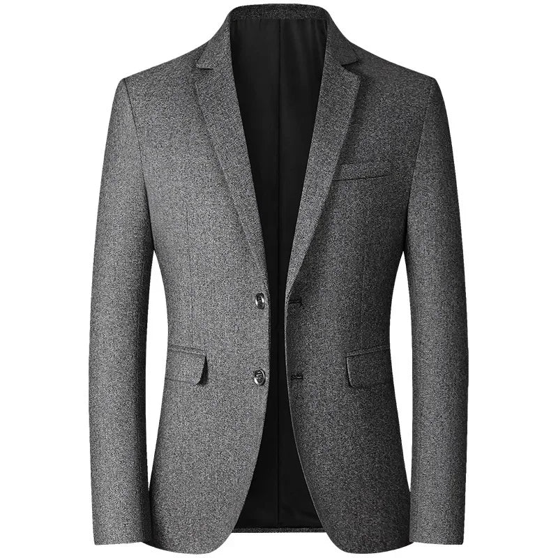 Blazer masculino social slim fit marinho com acabamento sofisticado e design elegante para negócios e ocasiões especiais