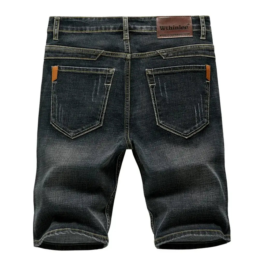 Bermuda Jeans Masculina Reta Stretch