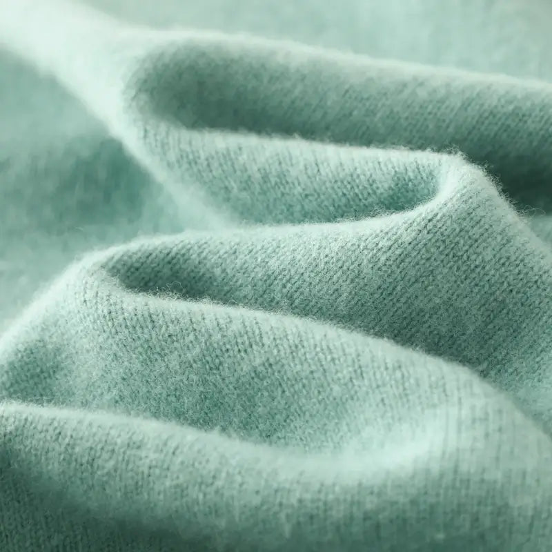 Suéter masculino em lã e cashmere com gola careca e textura elegante para inverno