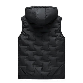 Colete masculino puffer com capuz estilo esportivo leve e quente ideal para inverno e viagens