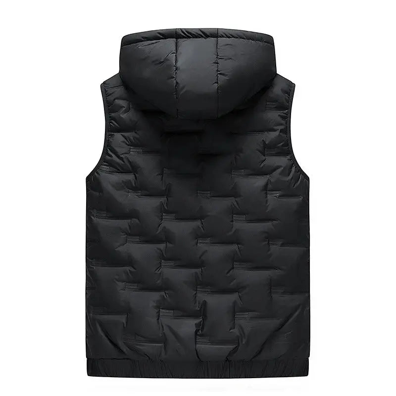 Colete masculino puffer com capuz estilo esportivo leve e quente ideal para inverno e viagens
