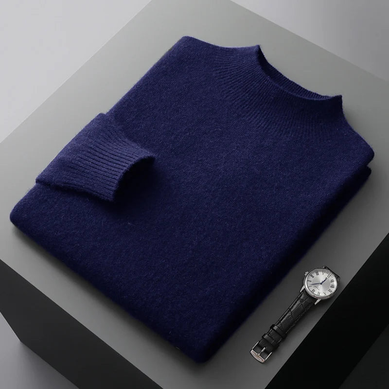 Suéter Masculino Milano Lã Merino Gola Alta