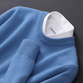 Suéter masculino oversized com gola careca e caimento moderno estilo coreano para inverno