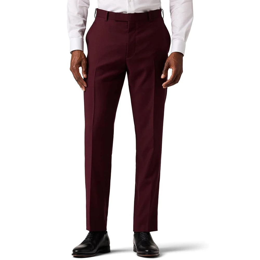 Calça Social Masculina Slim em Tecido Leve que Não Amassa