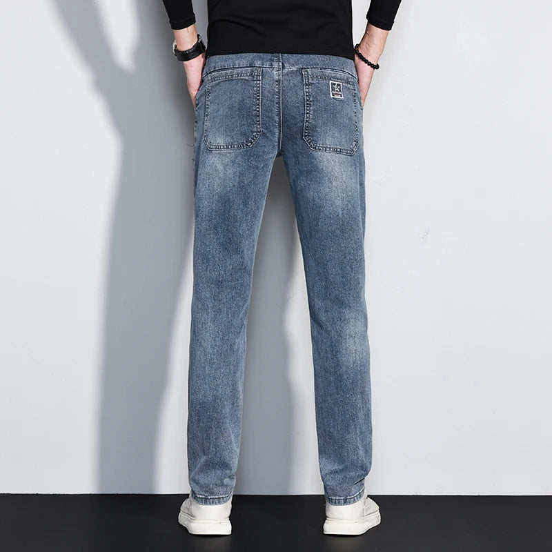 Calça Jeans Masculina Slim Premium com Lavagem Vintage