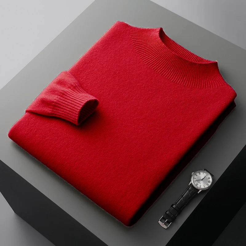 Suéter Masculino Milano Lã Merino Gola Alta
