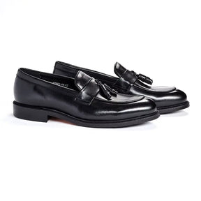Sapato Masculino Loafer Em Couro Com Tassel