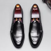 Sapato Masculino Monk Strap Em Couro Polido