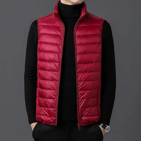 colete masculino puffer leve com design minimalista e gola alta ideal para meia estação e looks elegantes