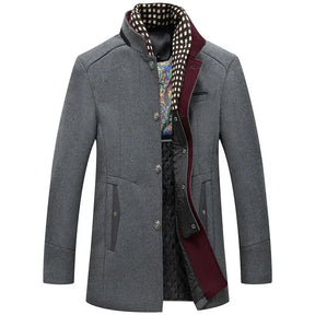 sobretudo masculino  lã premium gola alta elegante inverno