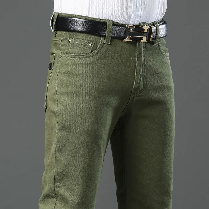 Calça Jeans Masculina Reta em Algodão Premium com Elasticidade