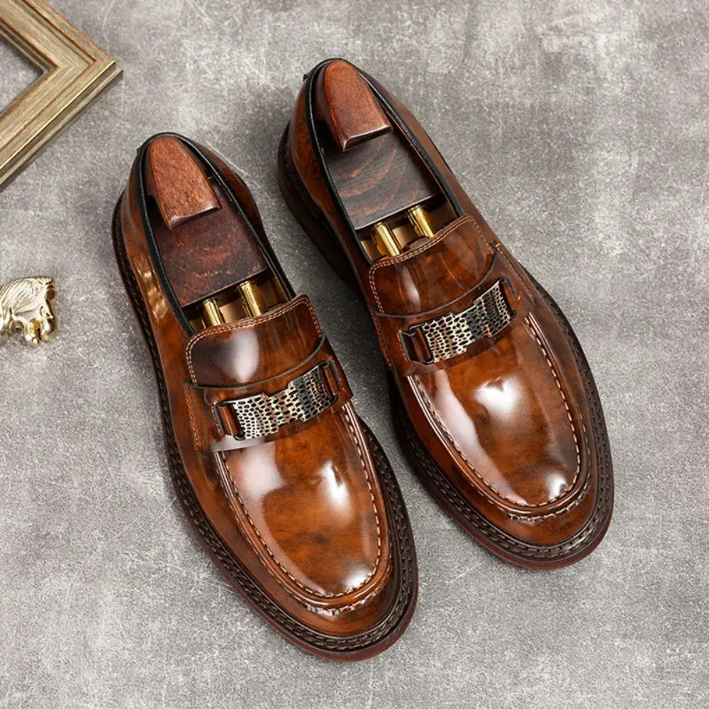 Sapato Masculino Loafer Tavira Em Couro
