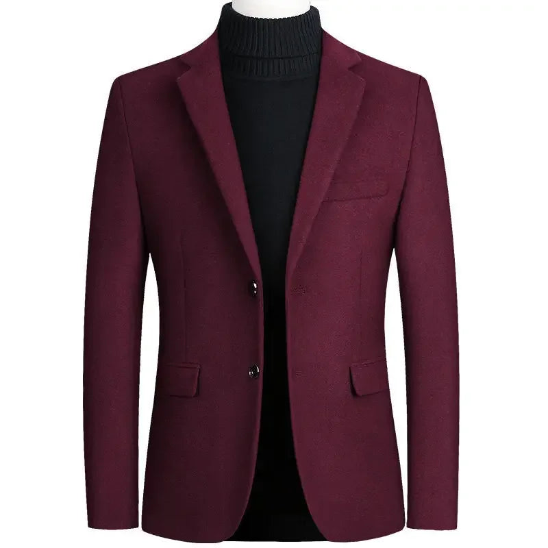 Blazer masculino social de lã slim fit com design elegante e sofisticado para inverno e ocasiões formais