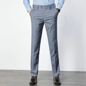 Calça Social Masculina Reta em Tecido Premium Sem Amassar