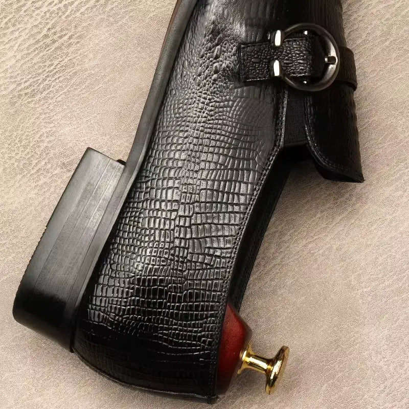 Sapato Masculino Monk Strap Em Couro Legítimo