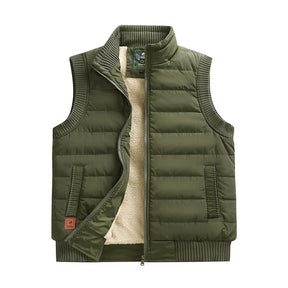 colete masculino puffer com forro aveludado interno e gola alta estilo premium para inverno