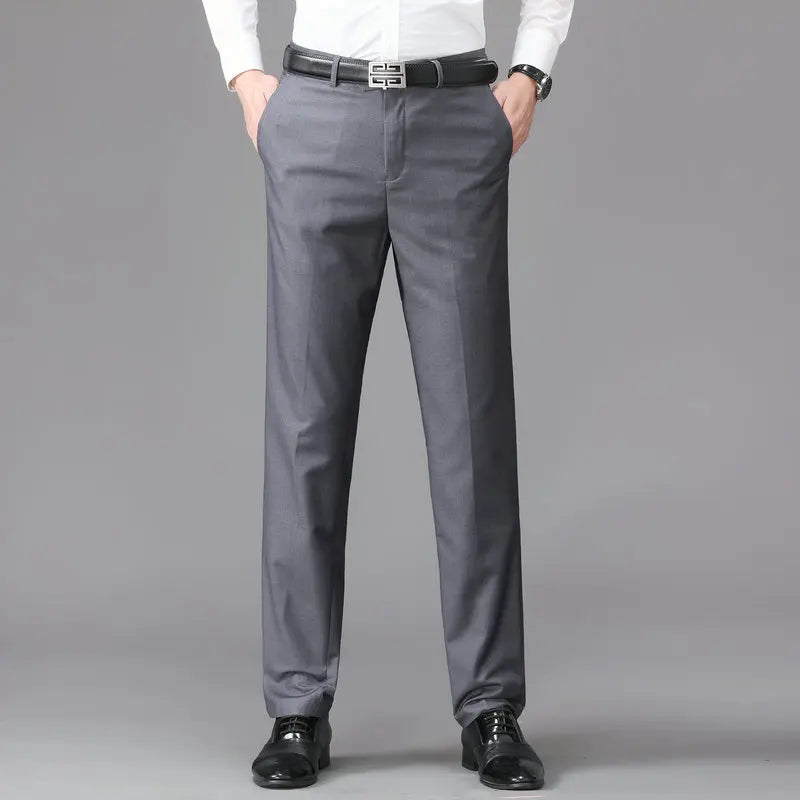 Calça Social Masculina Reta Slim em Tecido Premium