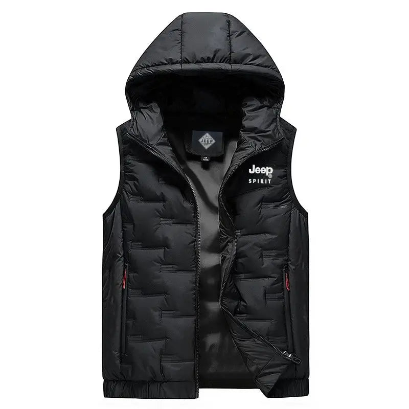 olete masculino preto puffer com capuz estilo esportivo leve e quente ideal para inverno e viagens