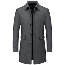 sobretudo masculino cinza lã premium elegante inverno social moderno