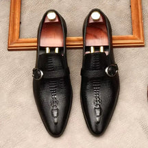 Sapato Masculino Monk Strap Em Couro Legítimo
