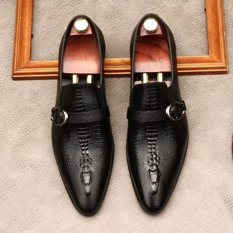 Sapato Masculino Monk Strap Em Couro Legítimo