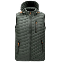 colete masculino acolchoado com capuz e zíper bolsos frontais ideal para inverno e uso casual