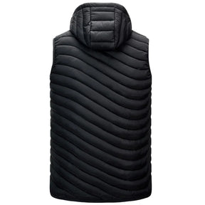 colete masculino acolchoado com capuz e zíper bolsos frontais ideal para inverno e uso casual