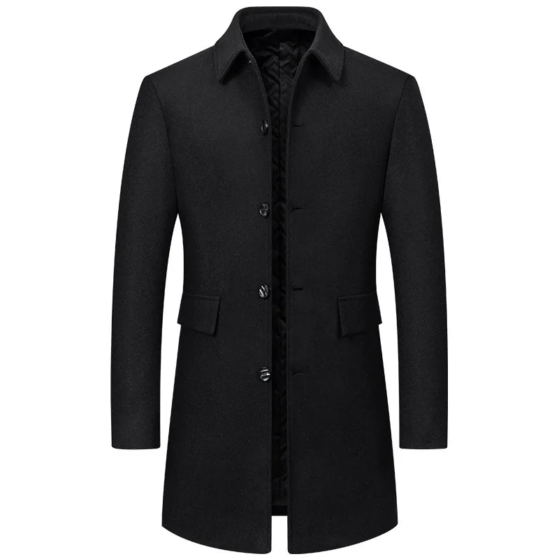 sobretudo masculino  lã premium elegante inverno social moderno
