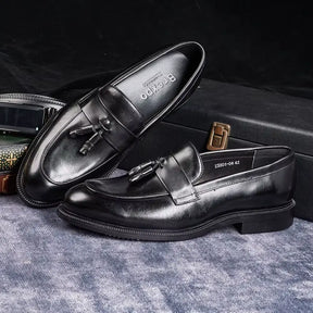 Sapato Masculino Loafer Em Couro Com Tassel