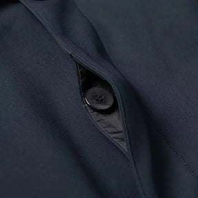 Sobretudo masculino business de comprimento médio com botões frontais e forro interno removível acolchoado para inverno