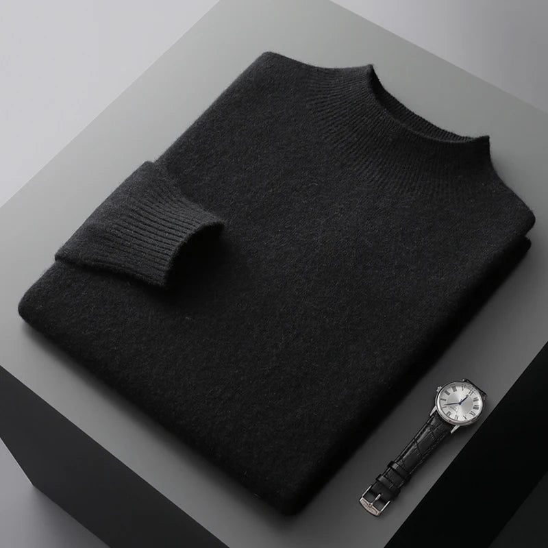 Suéter Masculino Milano Lã Merino Gola Alta