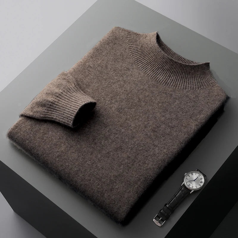 Suéter Masculino Milano Lã Merino Gola Alta