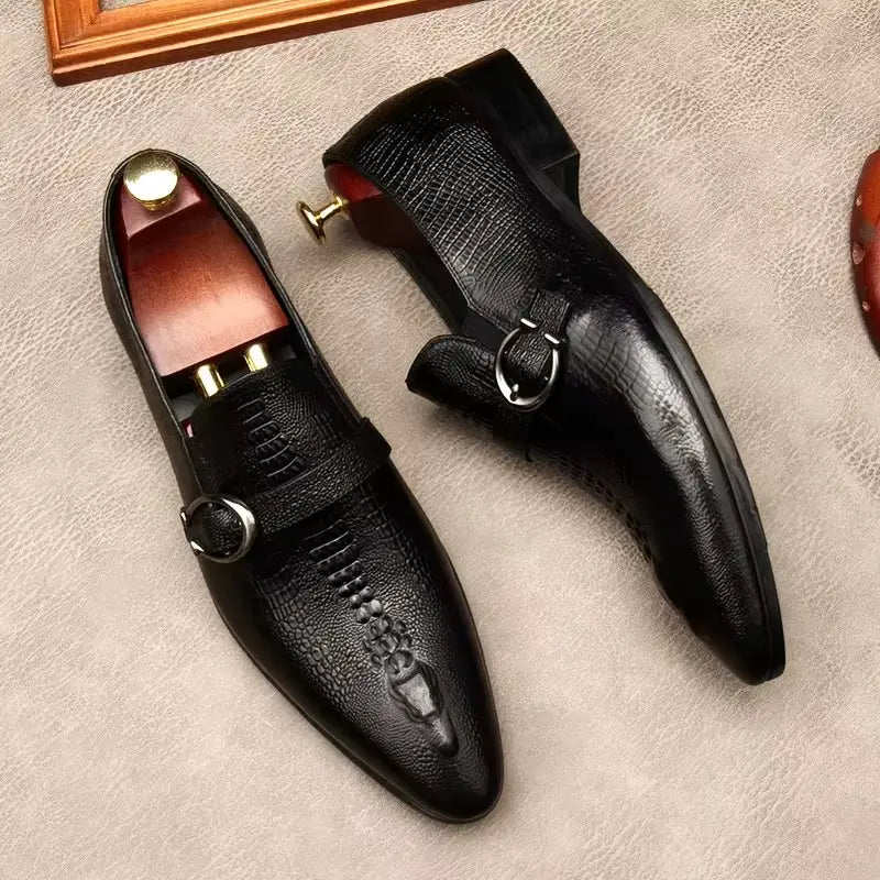 Sapato Masculino Monk Strap Em Couro Legítimo