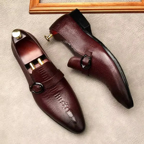Sapato Masculino Monk Strap Em Couro Legítimo