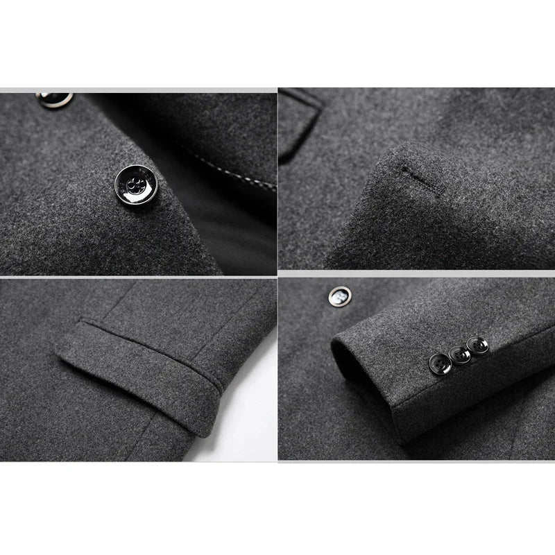 Blazer masculino social de lã slim fit com design elegante e sofisticado para inverno e ocasiões formais