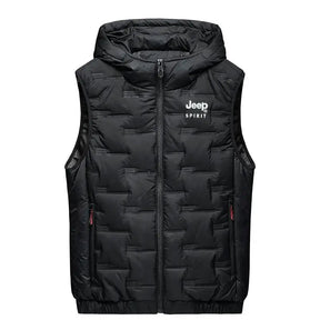 Colete masculino puffer com capuz estilo esportivo leve e quente ideal para inverno e viagens