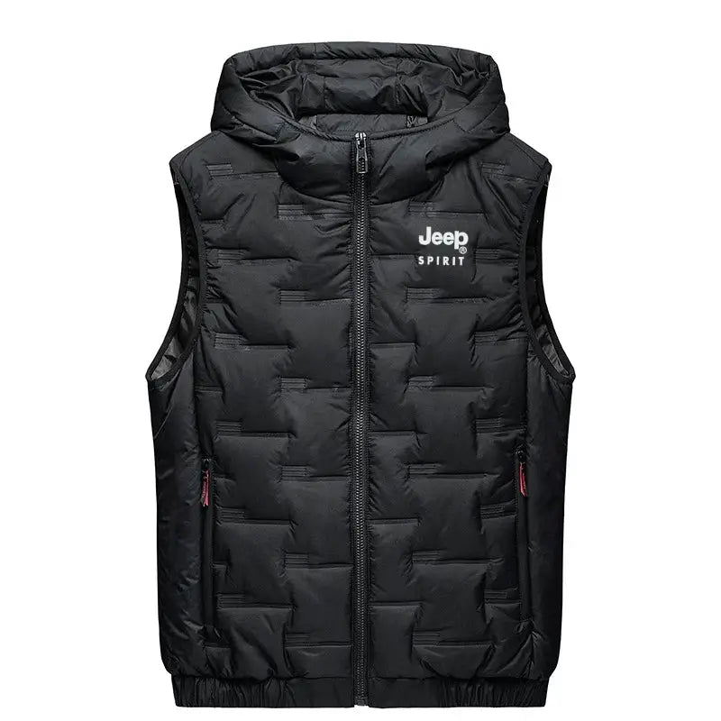 Colete masculino puffer com capuz estilo esportivo leve e quente ideal para inverno e viagens