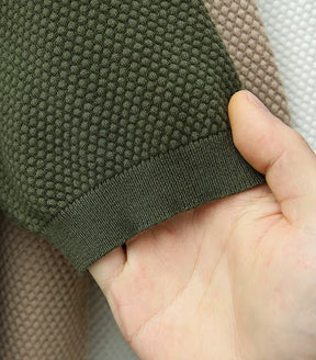 Polo Masculina Respirável em Algodão Texturizado