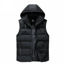 colete masculino acolchoado claro com capuz removível e bolsos com zíper ideal para inverno e uso casual
