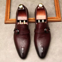 Sapato Masculino Monk Strap Em Couro Legítimo